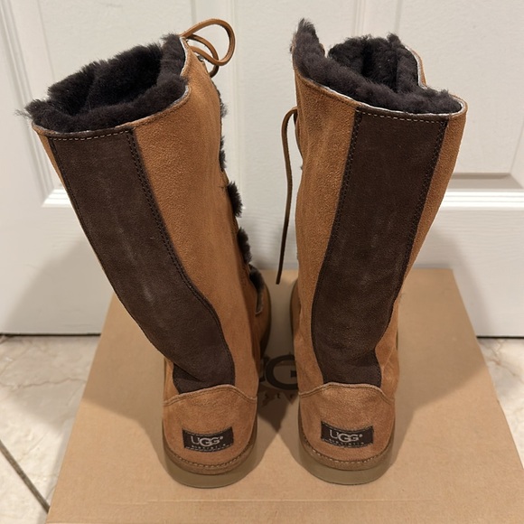 UGG New uptown winter Brown and Tan Fur-Lined Boots